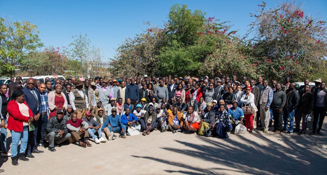 Residents participating in a community meeting